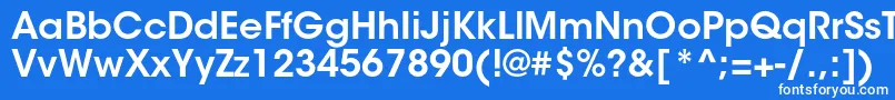 フォントItcavantgardestdDemi – 青い背景に白い文字