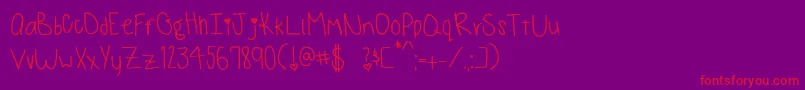 MonkeysAndBananas Font – Red Fonts on Purple Background