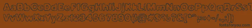 Шрифт Hassle – чёрные шрифты на коричневом фоне