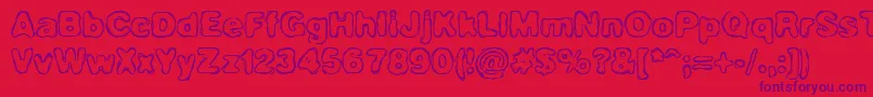 Hassle Font – Purple Fonts on Red Background