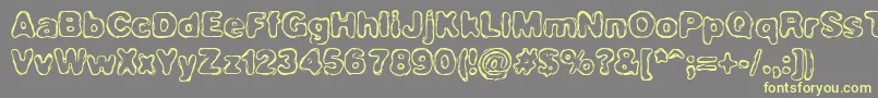 Hassle-fontti – keltaiset fontit harmaalla taustalla