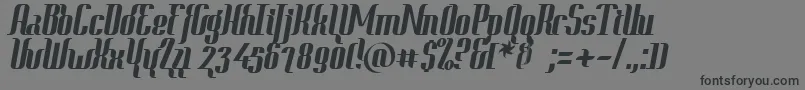 Шрифт ContextClippedHeavy – чёрные шрифты на сером фоне