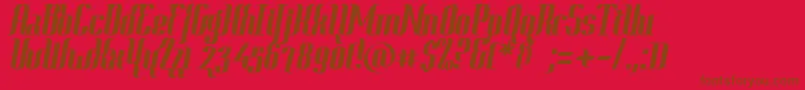 ContextClippedHeavy Font – Brown Fonts on Red Background