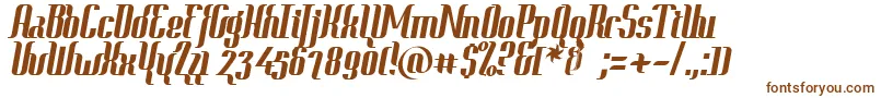 Шрифт ContextClippedHeavy – коричневые шрифты на белом фоне