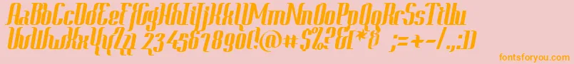 ContextClippedHeavy Font – Orange Fonts on Pink Background