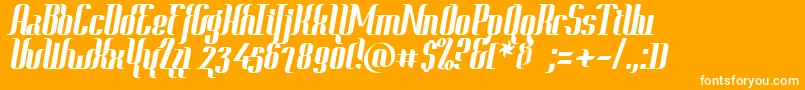 ContextClippedHeavy Font – White Fonts on Orange Background
