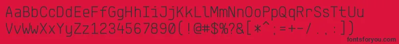 KlartextMonoLight Font – Black Fonts on Red Background