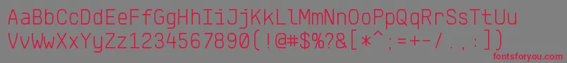 KlartextMonoLight Font – Red Fonts on Gray Background