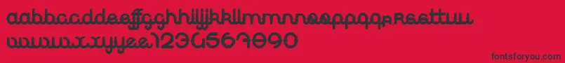 JeansDeNimes Font – Black Fonts on Red Background
