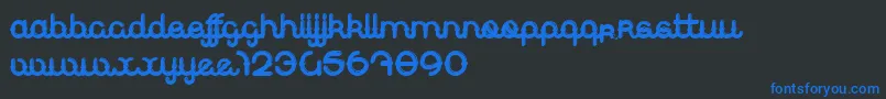 JeansDeNimes Font – Blue Fonts on Black Background