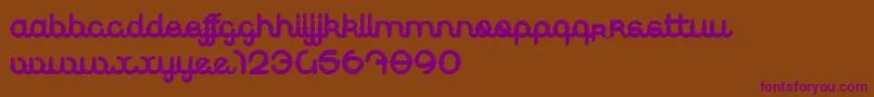 JeansDeNimes Font – Purple Fonts on Brown Background