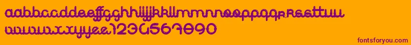 JeansDeNimes Font – Purple Fonts on Orange Background