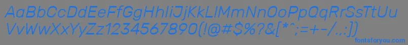 Подробнее о шрифте RubikLightitalic Шрифт RubikLightitalic – синие шрифты на сером фоне