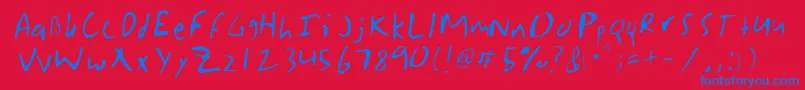 Grasko Font – Blue Fonts on Red Background