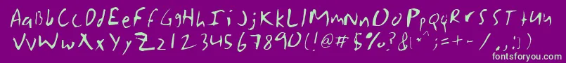 Grasko Font – Green Fonts on Purple Background