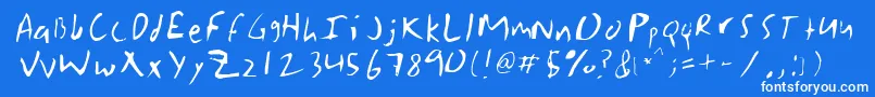 Grasko Font – White Fonts on Blue Background