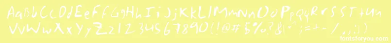 Grasko Font – White Fonts on Yellow Background