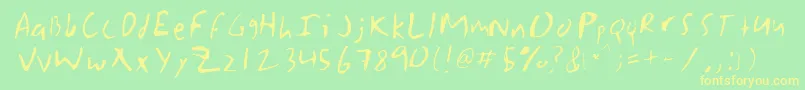Grasko Font – Yellow Fonts on Green Background