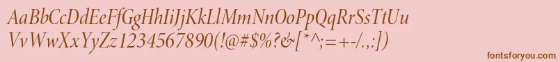 MinionproCnitdisp Font – Brown Fonts on Pink Background