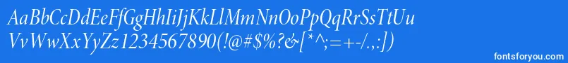 MinionproCnitdisp Font – White Fonts on Blue Background