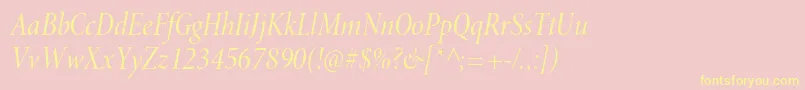 MinionproCnitdisp Font – Yellow Fonts on Pink Background