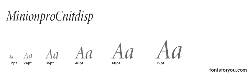 MinionproCnitdisp Font Sizes