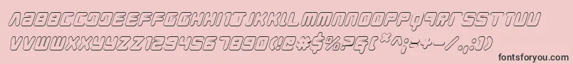 YoungTechs3DItalic Font – Black Fonts on Pink Background