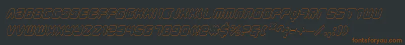 YoungTechs3DItalic Font – Brown Fonts on Black Background