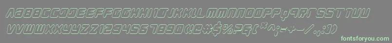Шрифт YoungTechs3DItalic – зелёные шрифты на сером фоне