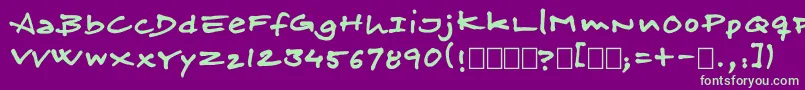 Skitserfineliner Font – Green Fonts on Purple Background