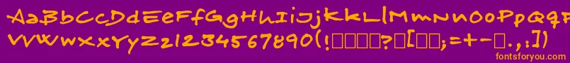 Skitserfineliner Font – Orange Fonts on Purple Background