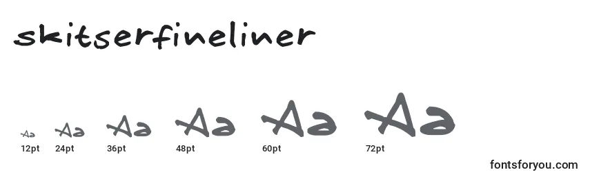 Размеры шрифта Skitserfineliner