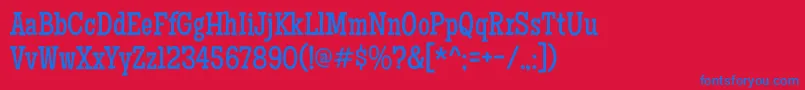 Maidenorange Font – Blue Fonts on Red Background