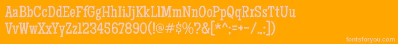 Maidenorange Font – Pink Fonts on Orange Background