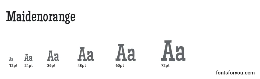 Maidenorange Font Sizes