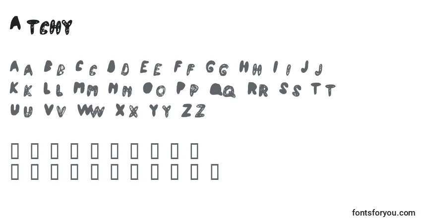 Czcionka Atchy – alfabet, cyfry, specjalne znaki