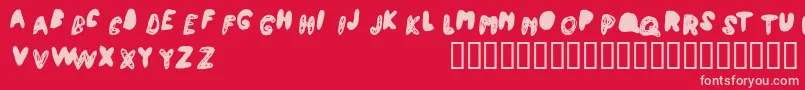 En savoir plus sur la police Atchy Police Atchy – polices roses sur fond rouge
