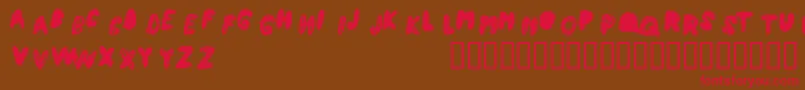 Atchy Font – Red Fonts on Brown Background