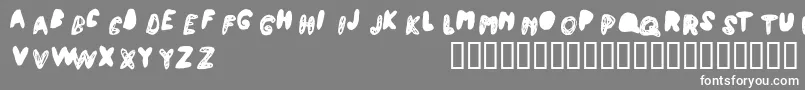 Atchy Font – White Fonts on Gray Background