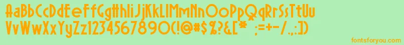 SierraMadreBold Font – Orange Fonts on Green Background