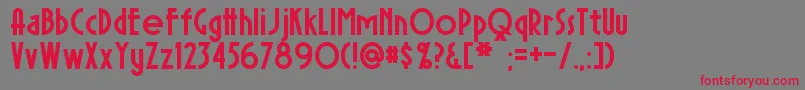 SierraMadreBold Font – Red Fonts on Gray Background