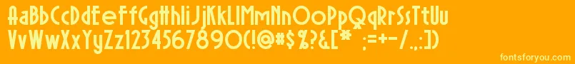 SierraMadreBold Font – Yellow Fonts on Orange Background