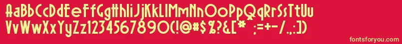 SierraMadreBold Font – Yellow Fonts on Red Background