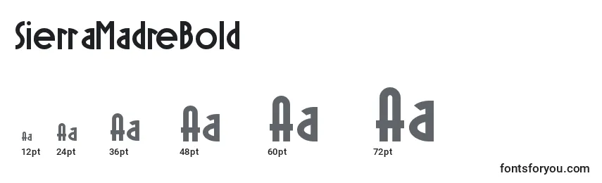 Размеры шрифта SierraMadreBold