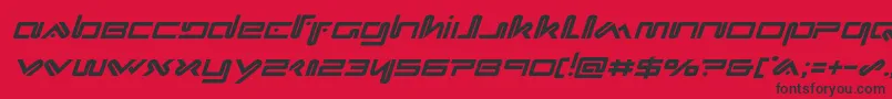 Xephyrital Font – Black Fonts on Red Background