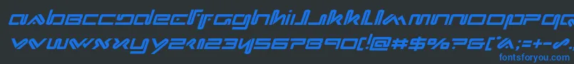 Xephyrital Font – Blue Fonts on Black Background