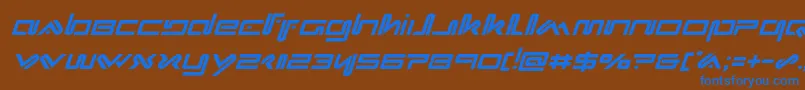 Xephyrital Font – Blue Fonts on Brown Background