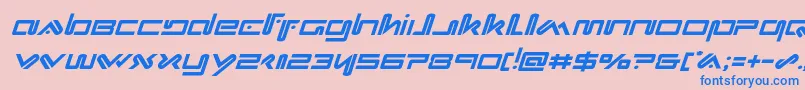 Xephyrital Font – Blue Fonts on Pink Background