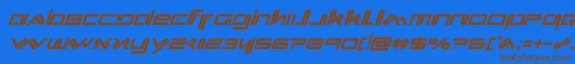 Xephyrital Font – Brown Fonts on Blue Background