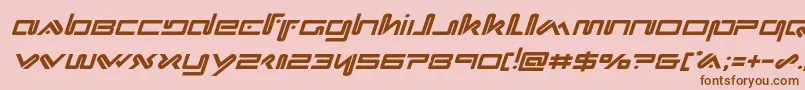 Xephyrital Font – Brown Fonts on Pink Background